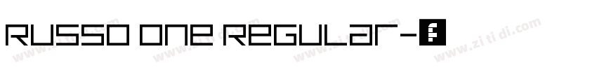 Russo One Regular字体转换